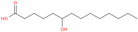 Tetradecanoic acid, 6 hydroxy 